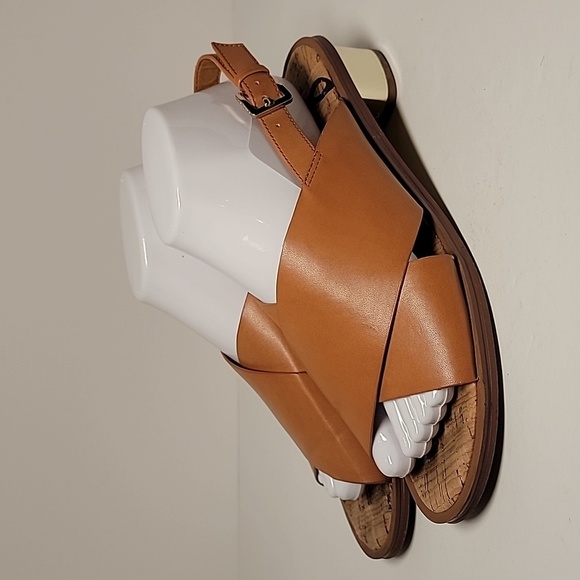 Sam Edelman Torin Sandals Faux Brown Leather Open Toe Sling‎ Back Adjustable 8.5 - Picture 4 of 13